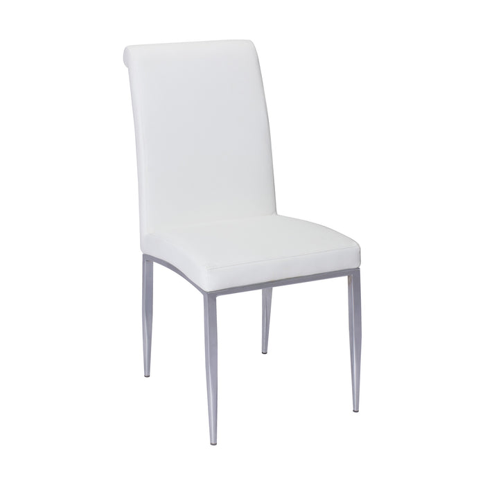 Contemporary Upholstered Cantilever Side Chair - 4 per box ALEXIS-SC-WHT