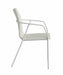 Contemporary White Upholstered Arm Chair - 2 per box ALICIA-AC-WHT