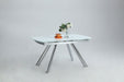 Extendable Dining Table w/ Starphire Glass Top ALINA-DT