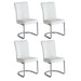 Channel Back Cantilever Side Chair - 4 per box ALINA-SC-WHT