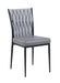 Contemporary Side Chair w/ Weave Back - 2 per box AMANDA-SC-GRY