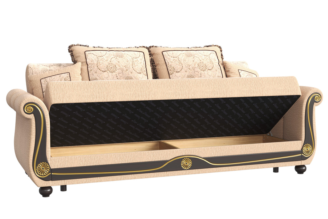 Ottomanson Americana Collection Upholstered Convertible Sofabed with Storage