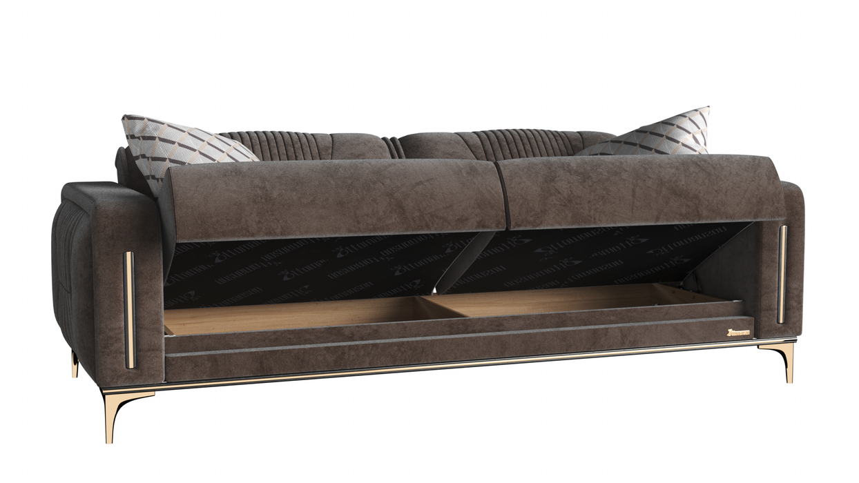 Ottomanson Angel Collection Upholstered Convertible Sofabed with Storage