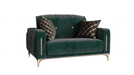 Ottomanson Angel Collection Upholstered Convertible Loveseat with Storage