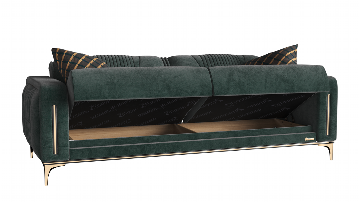Ottomanson Angel Collection Upholstered Convertible Sofabed with Storage