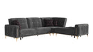 Ottomanson Angel Collection Upholstered Convertible Sectional with Storage ANG-BN-SEC