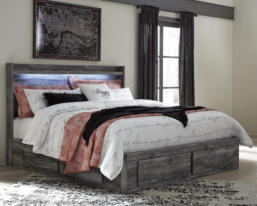 Baystorm King Panel Bed with 4 Storage Drawers
