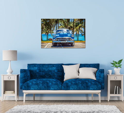 Oppidan Home Classic Car at the Beach Acrylic Wall Art (32H x 48W)