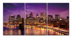 Oppidan Home New York Skyline 3 Piece Acrylic Wall Art (36H x 72W)
