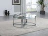 Contemporary 5-Piece Nesting Glass Cocktail Table Set ARIEL-CT-NST