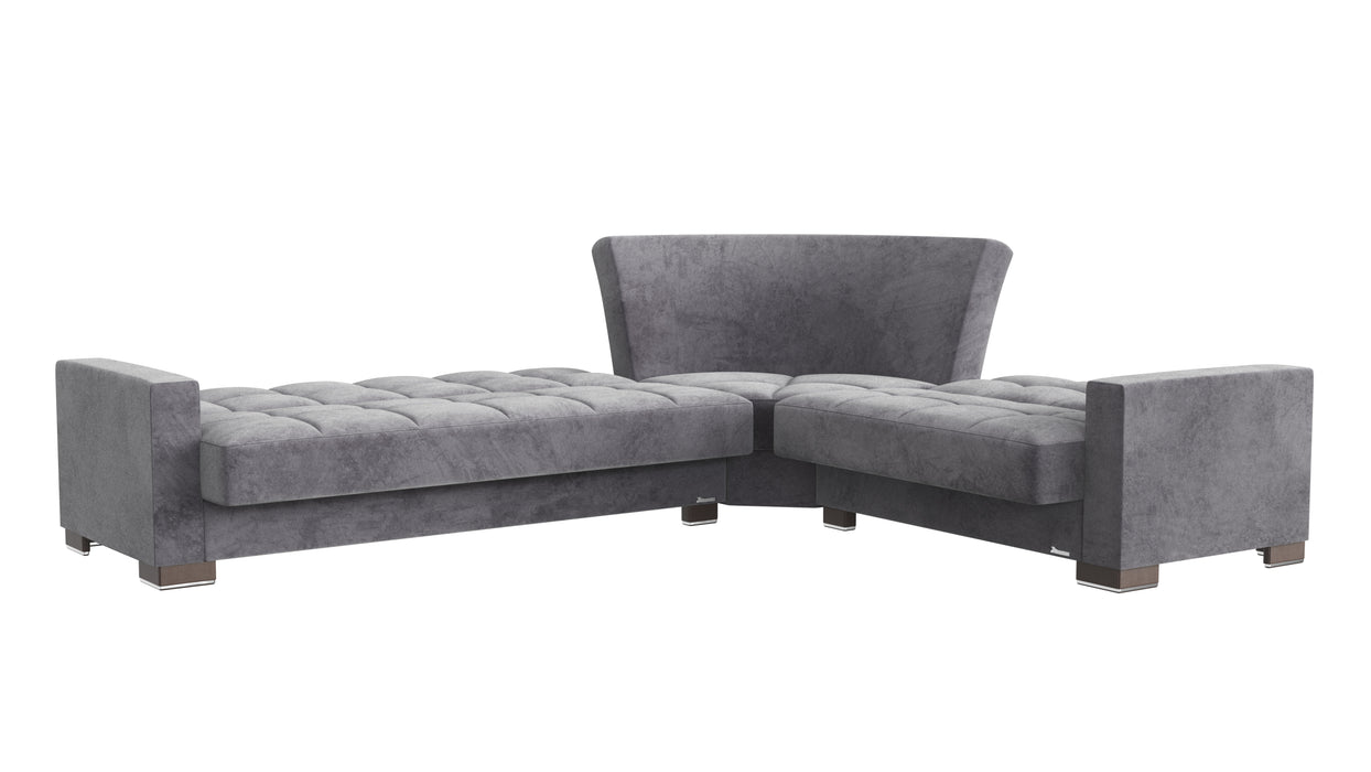 Ottomanson Armada Collection Upholstered Convertible Sectional with Storage ARM-SEC