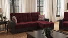 Ottomanson Armada Collection Upholstered Convertible Chaise Lounge with Storage