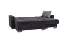 Ottomanson Armada Collection Upholstered Convertible Chaise Lounge with Storage