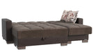 Ottomanson Armada Collection Upholstered Convertible Chaise Lounge with Storage