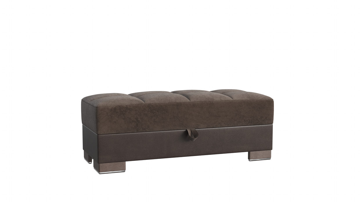 Ottomanson Armada Air Collection Upholstered Ottoman with Storage