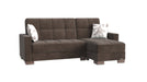 Ottomanson Armada Collection Upholstered Convertible Chaise Lounge with Storage