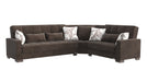 Ottomanson Armada Collection Upholstered Convertible Sectional with Storage ARM-SEC