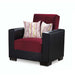 Ottomanson Armada Collection Upholstered Convertible Armchair with Storage