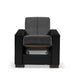 Ottomanson Armada Collection Upholstered Convertible Armchair with Storage