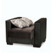 Ottomanson Armada Collection Upholstered Convertible Armchair with Storage