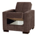 Ottomanson Armada Collection Upholstered Convertible Armchair with Storage