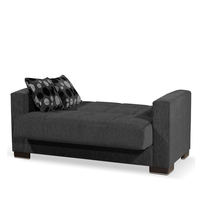 Ottomanson Armada Collection Upholstered Convertible Loveseat with Storage