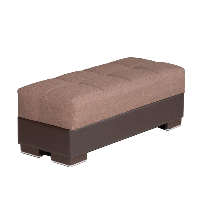 Ottomanson Armada Collection Upholstered Ottoman with Storage