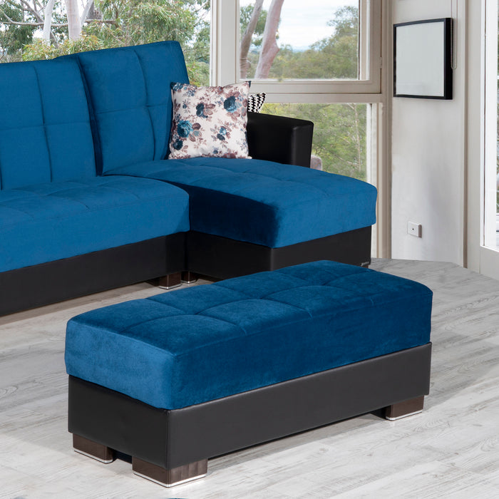 Ottomanson Armada Collection Upholstered Ottoman with Storage