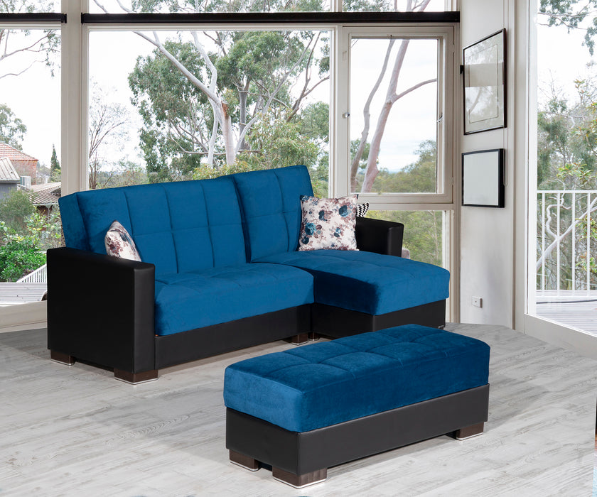 Ottomanson Armada Collection Upholstered Ottoman with Storage