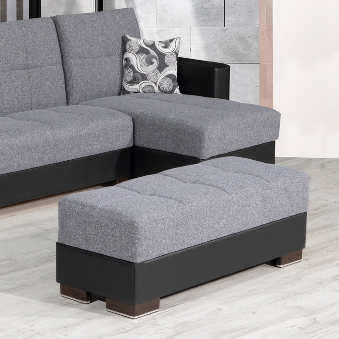 Ottomanson Armada Collection Upholstered Ottoman with Storage