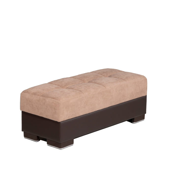 Ottomanson Armada Collection Upholstered Ottoman with Storage