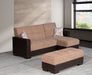 Ottomanson Armada Collection Upholstered Ottoman with Storage