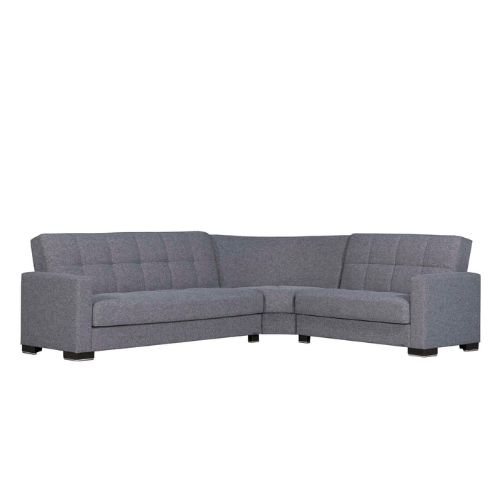 Ottomanson Armada Collection Upholstered Convertible Sectional with Storage ARM-SEC