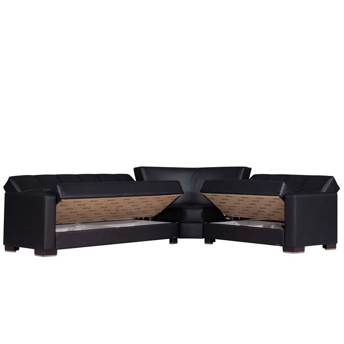 Ottomanson Armada Collection Upholstered Convertible Sectional with Storage ARM-SEC