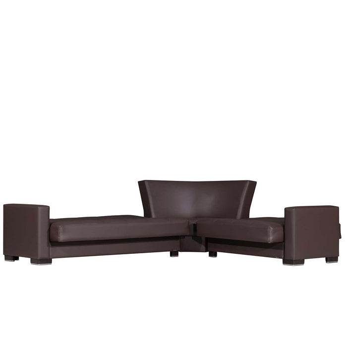 Ottomanson Armada Collection Upholstered Convertible Sectional with Storage ARM-SEC