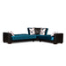 Ottomanson Armada Collection Upholstered Convertible Sectional with Storage ARM-SEC