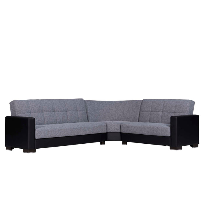 Ottomanson Armada Collection Upholstered Convertible Sectional with Storage ARM-SEC