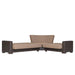 Ottomanson Armada Collection Upholstered Convertible Sectional with Storage ARM-SEC