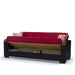 Ottomanson Armada X Collection Upholstered Convertible Wood Trimmed Sofabed with Storage