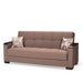 Ottomanson Armada X Collection Upholstered Convertible Wood Trimmed Sofabed with Storage