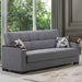 Ottomanson Armada X Collection Upholstered Convertible Wood Trimmed Sofabed with Storage