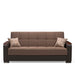 Ottomanson Armada X Collection Upholstered Convertible Wood Trimmed Sofabed with Storage