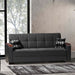 Ottomanson Armada X Collection Upholstered Convertible Wood Trimmed Sofabed with Storage