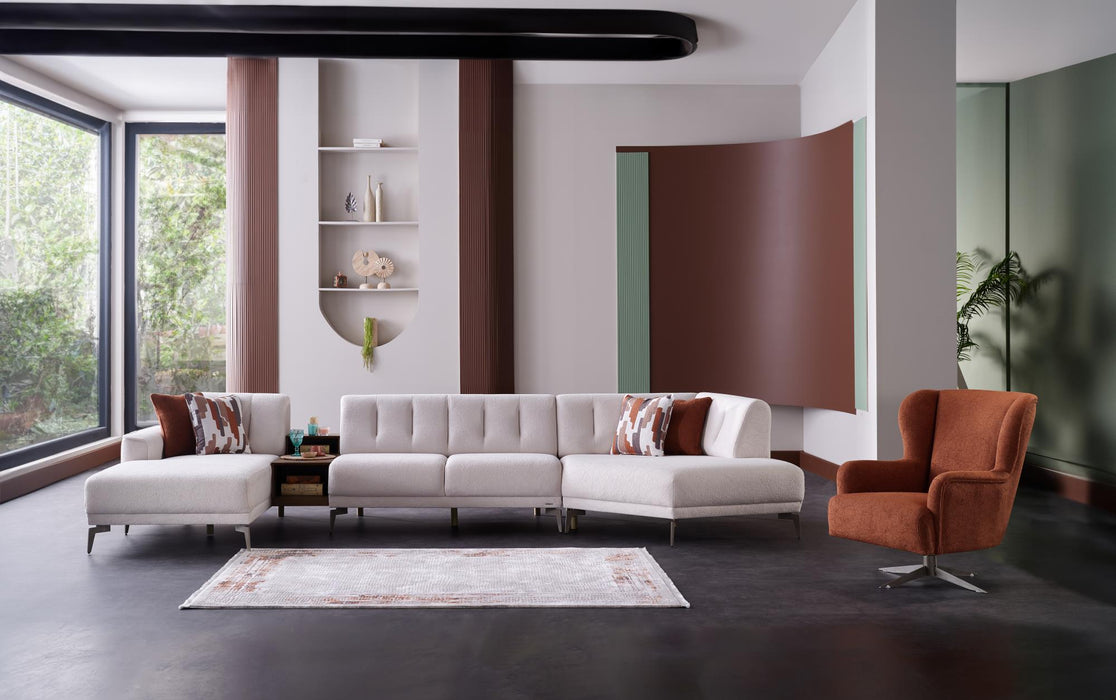 Atlanta Sectional Love Seat - Peru Cream