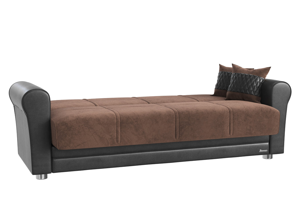 Ottomanson Avalon Collection Upholstered Convertible Sofabed with Storage