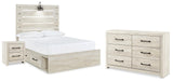 Cambeck King Panel Bed with 2 Storage Drawers - Full