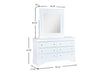 B100 Dresser & Mirror