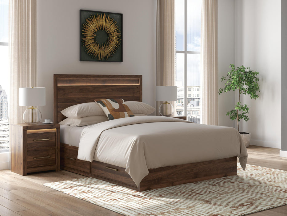 Janfyn Panel Bed with Storage - Brown