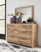 Hyanna King Panel Storage Bed with 2 Under Bed Storage Drawers - Brown/Beige