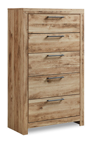 Hyanna King Panel Storage Bed with 2 Under Bed Storage Drawers - Brown/Beige